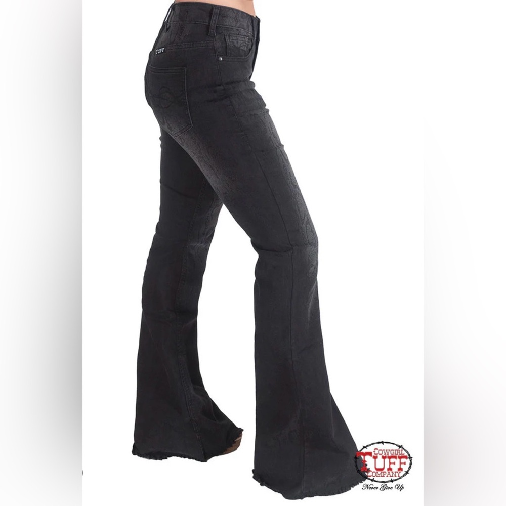 Cowgirl Tuff Black Python Trousers